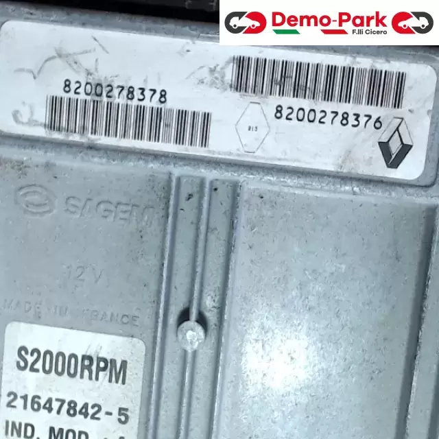 CENTRALINA MOTORE Renault LAGUNA 8200278376 S2000RPM 21647842-5 0