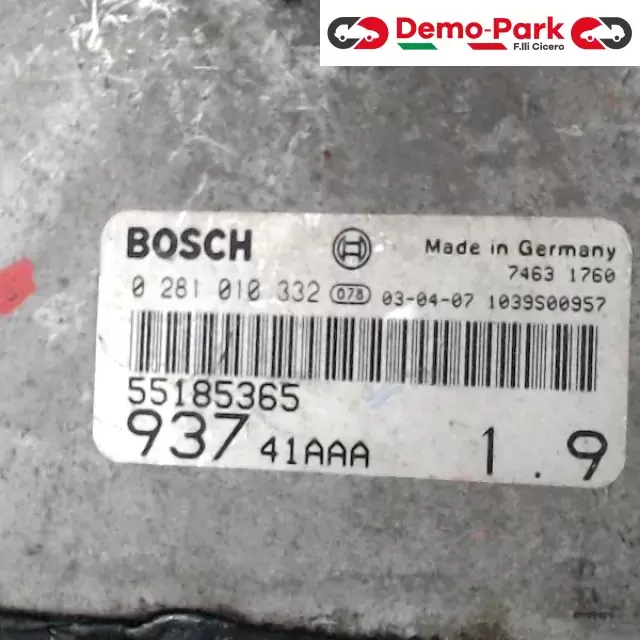 CENTRALINA MOTORE Alfa Romeo 147 - 1.9 JTD BOSCH 0 281 010 332    55185365 1