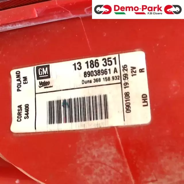 STOP DX OPEL CORSA D Opel CORSA D 13 186 351 2