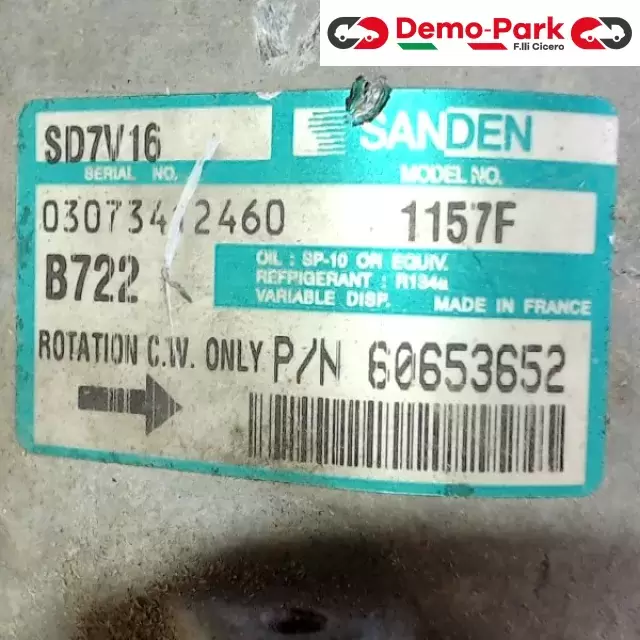 COMPRESSORE A/C ALFA GT  Alfa Romeo GT 60653652 / B722 2